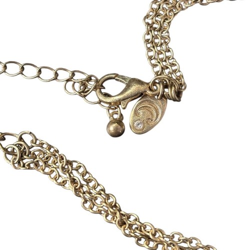 Charming Charlie Abalone Shell & Pearl Multi-Strand Necklace - Gold Tone, Boho - Picture 4 of 4