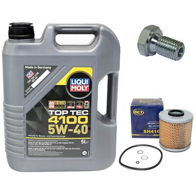 Motoröl Set 5W-40 5 Liter + Ölfilter + Ölablassschraube für BMW 3er 318 E30 E36