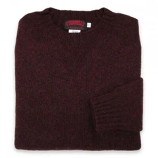 O'Connell's Authentic Shetland Wool Sweater, Size M, Merlot, $150