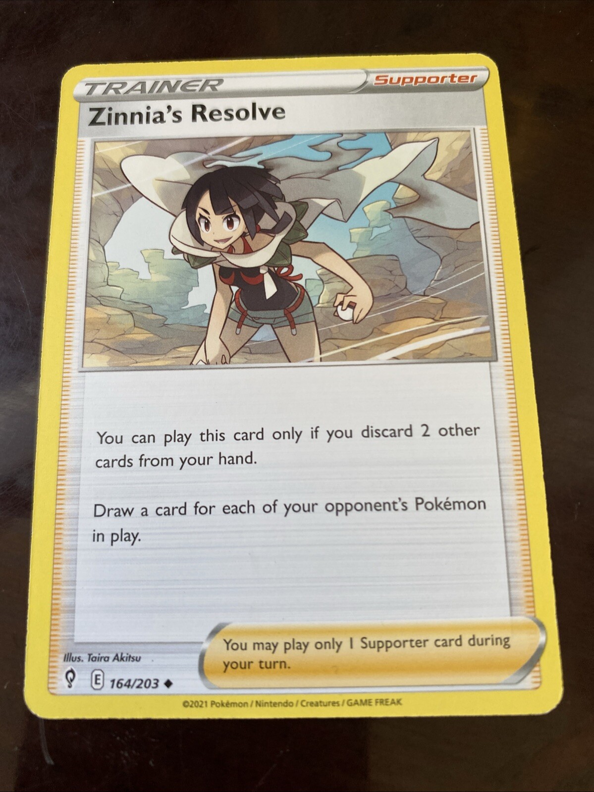 Zinnia's Resolve 164/203 Prize Pack Regular POKEMON TCG CARD