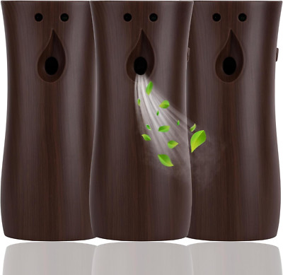 Automatic Air Freshener Spray Dispenser 3-Pack, Wall Mounted or Freestanding,Mul