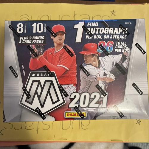 2021 Panini Mosaic Baseball MLB Mega Box 96 Cards 10 Packs +2 Bonus Packs