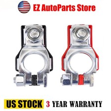 2Pcs Car Battery Terminal Clamp Connectors Positive Negative Release Disconnect