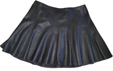 Ralph Lauren lambs Leather BLACK SKIRT