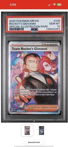 PSA 10 Team Rocket's Giovanni 238/182 Sv10: Destined Rivals Holo