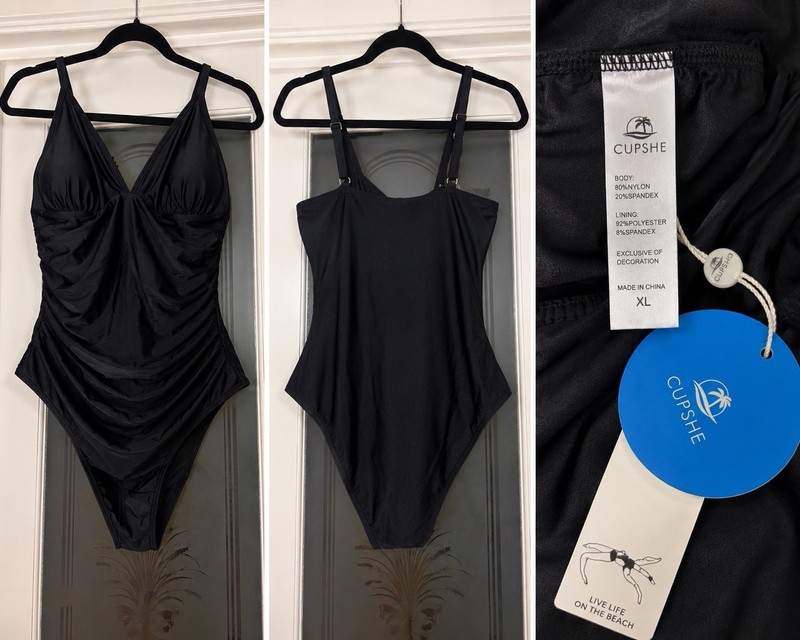 Cupshe Black One-Piece Swimsuit – Size XL – New With Tags