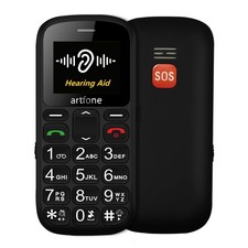 artfone CS181 Black Big Button Mobile Phone for Elderly SIM Free Senior Mobile