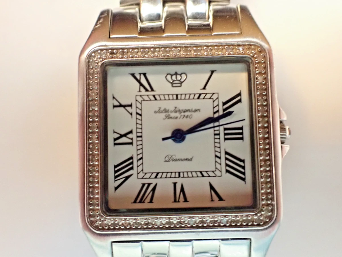 JULES JURGENSEN Womens Mother of Pearl Square Face Stainless Steel Watch NF7884W Jules Jurgensen Quartz Ladies Watch Cased in a Helbros Band  main image 4