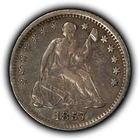 1857-O H10c Seated Liberty Half Dime - XF - SKU-Y6614