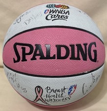 WNBA Spalding BCA Pink Autographed Basketball - Breast Cancer Cares Ball Signed