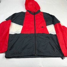 Nike VTG 80s 90s Gray Label Large Full Zip Vented Color Block Windbreaker Jacket