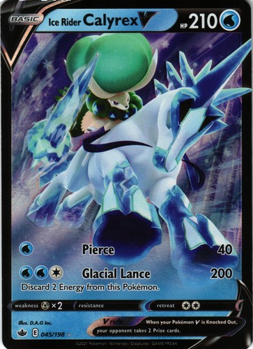 Pokémon SWSH06: Chilling Reign #045/198 Ice Rider Calyrex V