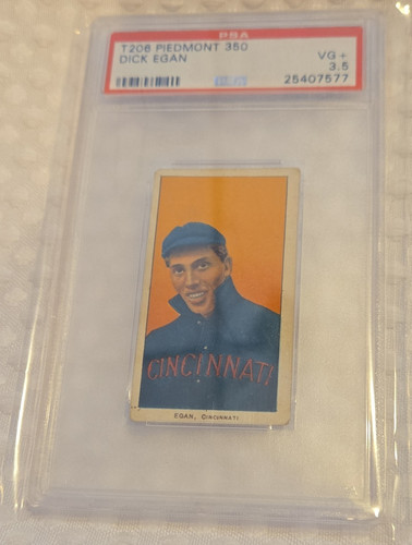 1909-11 T206 Dick Egan Piedmont 350 PSA 3.5 VG+ Cincinnati Reds Tobacco Vintage
