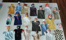 19 - Punch  Judy Mr. Rogers Neighborhood Rubber Head Hand Puppets lot A