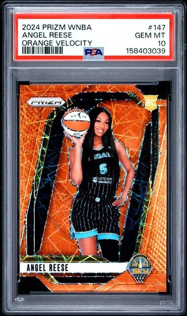 2024 PANINI PRIZM WNBA ANGEL REESE #147 ORANGE VELOCITY PSA 10