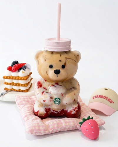 ๐ป Starbucks Pink Bearista Glass Cold Cup 2026 Limited Edition Brand New