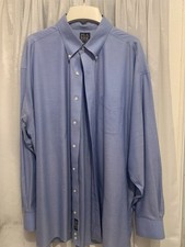 Jos.A. Banks Traveler  s Collection Men  s LS Shirt, Blue 17 1/2-34