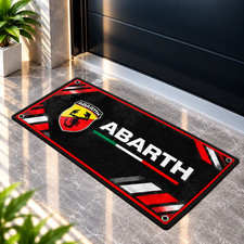Abarth Racing Garage Floor Mat Motorsport Workshop Decor
