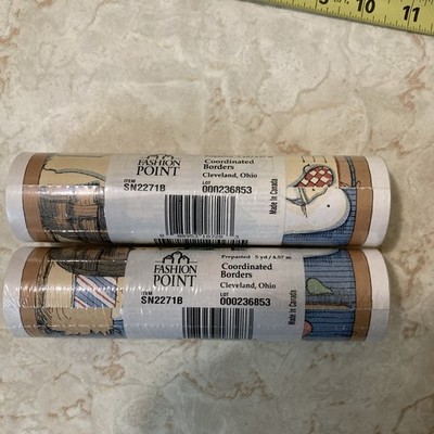 2 Rolls Fashion Point Wallpaper Borders 5 Yd/ 4.57 M 7  Wide Country Ducks