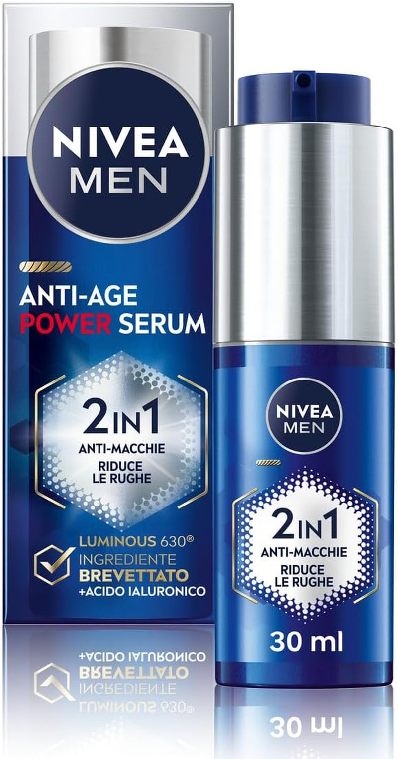 POWER Serum 2 in 1: Siero Viso Uomo Antietà e Antimacchia 30ml