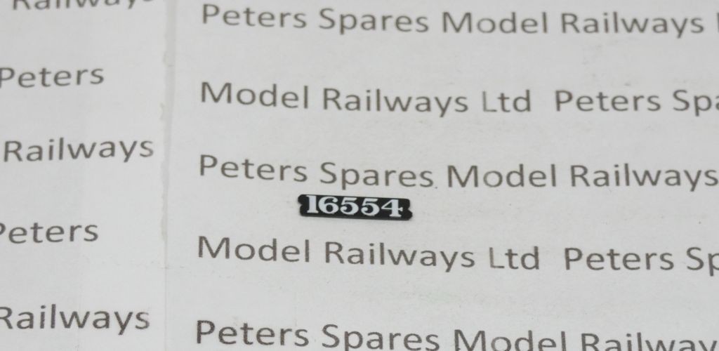Dapol 114793 Jinty O Gauge Number Plate 16554