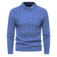 Men's Slim Fit Crewneck Sweater Casual Knitted Pullover Warm Sweaters