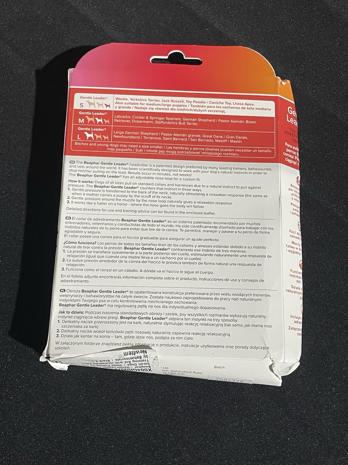 Beaphar Gentle Leader Small Dog Head Collar in Damaged Packaging