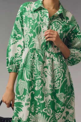 asos forest green dress Maeve Dress in Floral Stripe