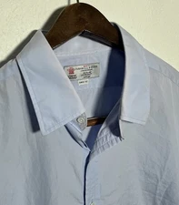 TURNBULL & ASSER Bespoke 17.5-35 Blue Sea Island Cotton Mens Luxury Dress Shirt