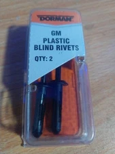 (QTY 2) Dorman 963-201D Rocker Panel Plastic Blind Rivets Ford Chrysler GM