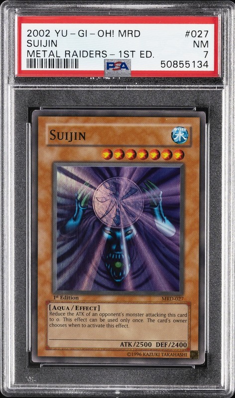 2002 YU-GI-OH! MRD-METAL RAIDERS 1ST EDITION #027 SUIJIN PSA 7