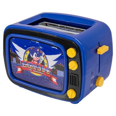 Uncanny Brands Sonic the Hedgehog Retro TV Toaster with Light Up Frame