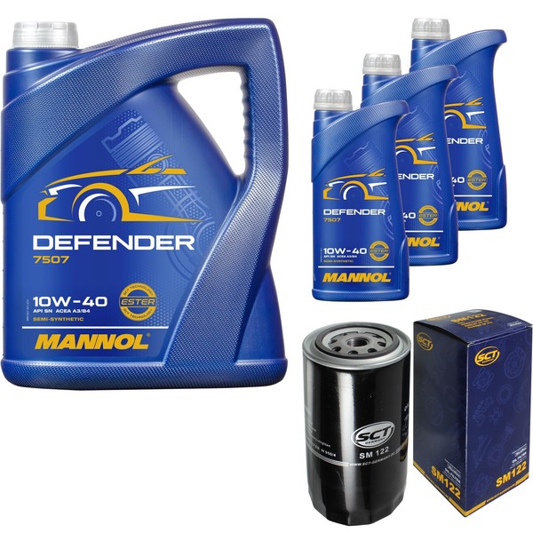 SCT Inspektionspaket 8L Mannol Defender 10W-40 FüR VW Transporter IV Bus 2.5 TDI-image