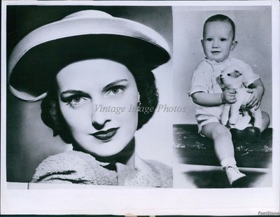 1941 Mrs Nedra Evans Son Stabbed By William Evans Divorce Crime Press Photo 6x8