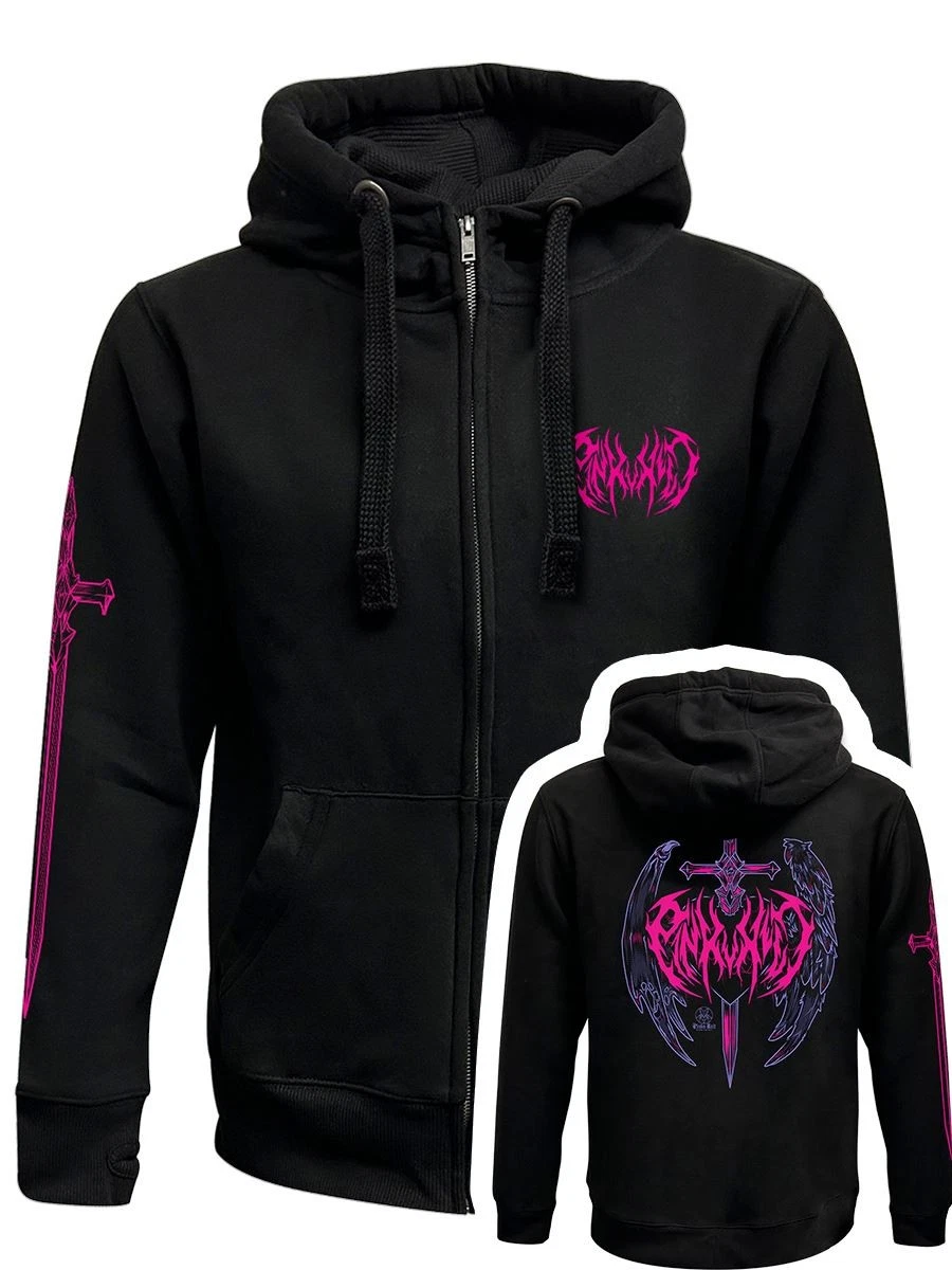 Pinku Kult Blade Black Zipped Hoodie