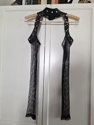 Bolero Gothic Netz/Nieten/Welches Kunstleder Gr. 38 Romwe