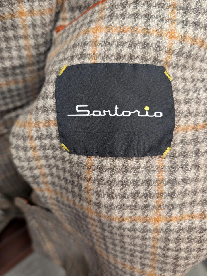 Abrigo deportivo Sartorio Kiton nuevo con etiquetas mezcla de lana talla 54 (40-42 EE. UU.) marrón tostado NUEVO $4000 Foto 2 de 4