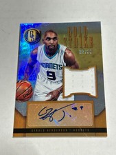 2014-15 Gold Standard Gerald Henderson 92/99 Gold Strike Patch Auto Hornets E1