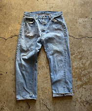 1980s light wash 501 Levi s redline denim jeans 38x31