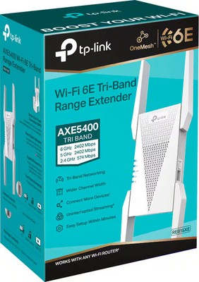TP-Link - AXE5400 Tri-Band Mesh Wi-Fi 6E Range Extender - White | eBay