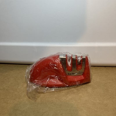 Best Kitchen Edge Grip 2-Stage Knife Sharpener, Red Dual Stage 
