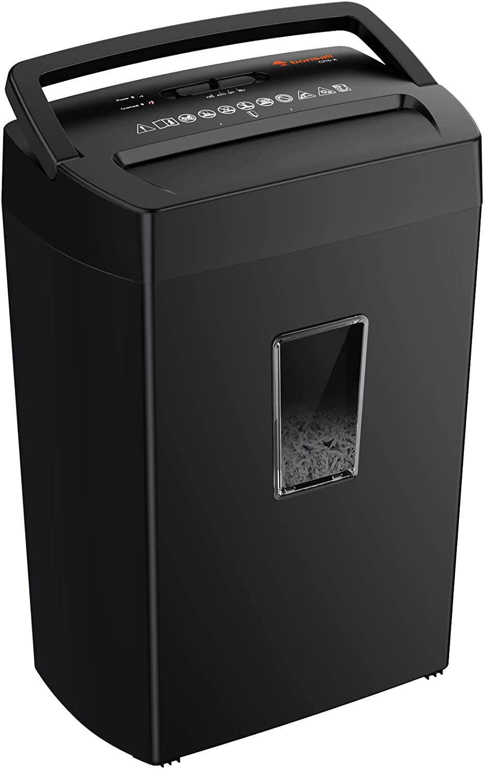 Bonsaii 12-Sheet Cross Cut Paper Shredder, 5.5 Gal Home Office Heavy Duty Shredd-image