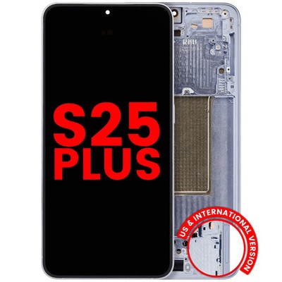 OLED Assembly With Frame For Samsung Galaxy S25 Plus 5G (Aftermarket Plus) Blue
