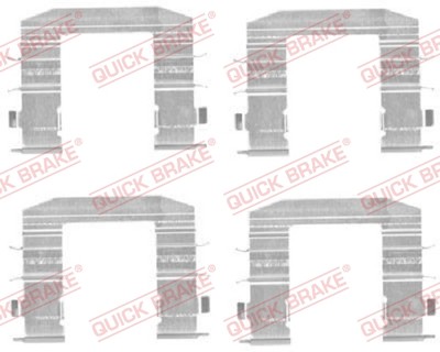 Quick Brake 109-1708 Accessory Kit, Disc Brake Pad for, Hyundai, Kia, Opel