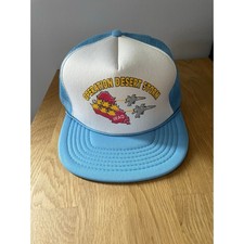 Retro 90s Operation Desert Storm Trucker Hat Blue/White OSFA