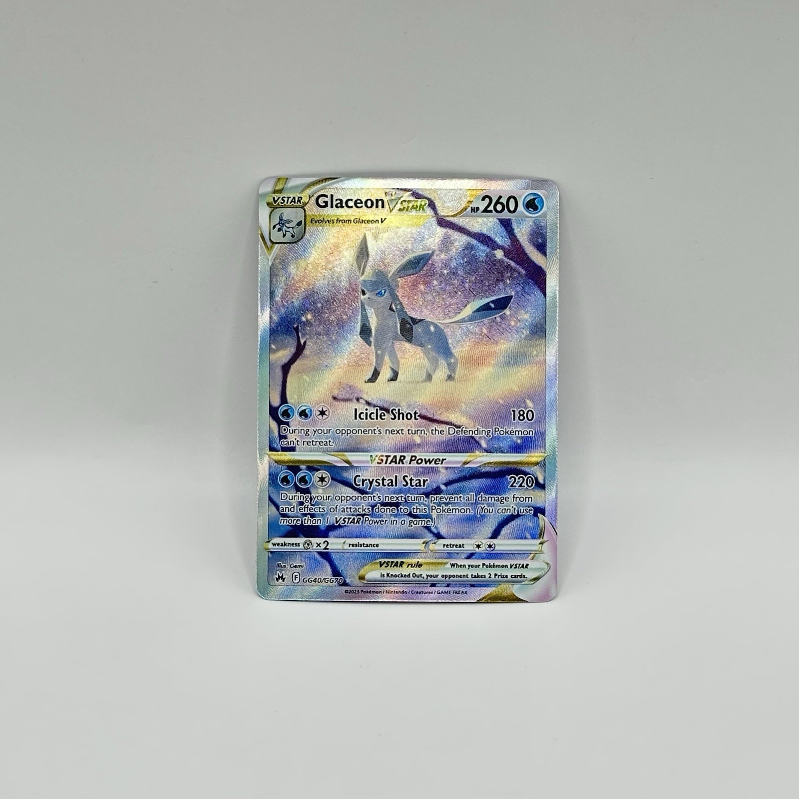 Pokémon Glaceon VSTAR GG40/GG70 Crown Zenith Galarian Gallery Ultra Rare Holo