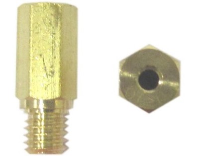 Messingdüsen SECHSKANT LANG 210 (Kopfgröße 6mm mit 5mm Gewinde 0,90mm Steigung) (pro 5)