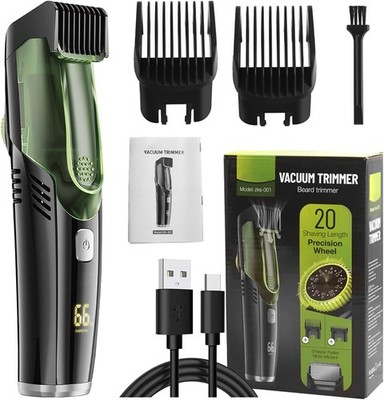 Electric Hair Clipper with Automatic Suction Professional Vacuum Beard Shaver