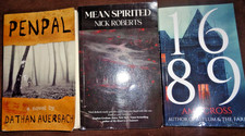 3 HORROR LOT - 1689 AMY CROSS, Penpal Dathan Auerbach MEAN SPIRITED NICK ROBERTS
