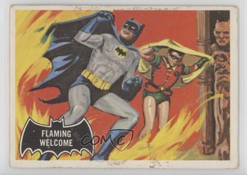 1966 OPC Batman Black Bat #51 Flaming Welcome — Raw